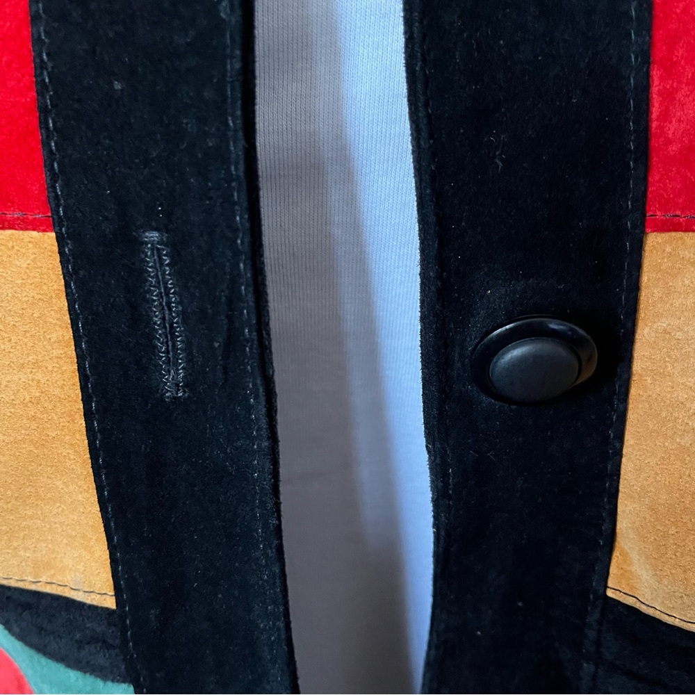 Vintage suede Colourblock jacket M - Picture 5 of 11